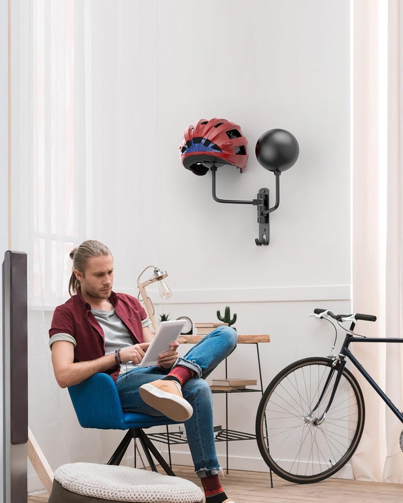 LIFXIZE Helmet Hanger Wall Mount 180° Swivel Helmet Holder for Motorcycle Bike Racing Outerwear Sports Gear - Image 4